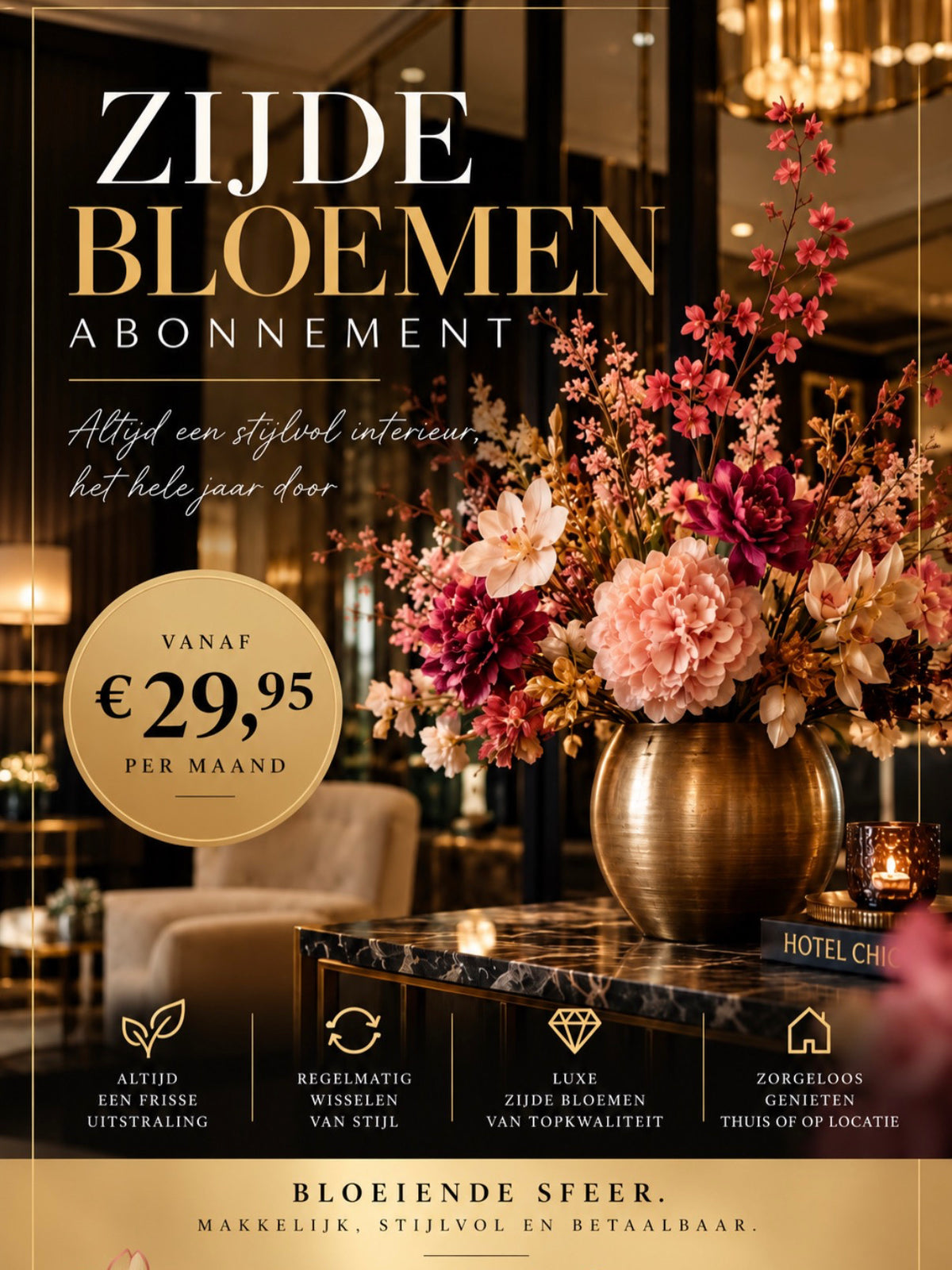 Zijde bloemen abonnement